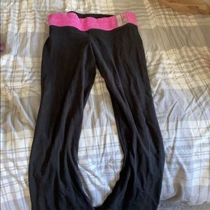 Pink yoga bootleg yoga pants